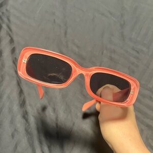 Hot pink sunglasses